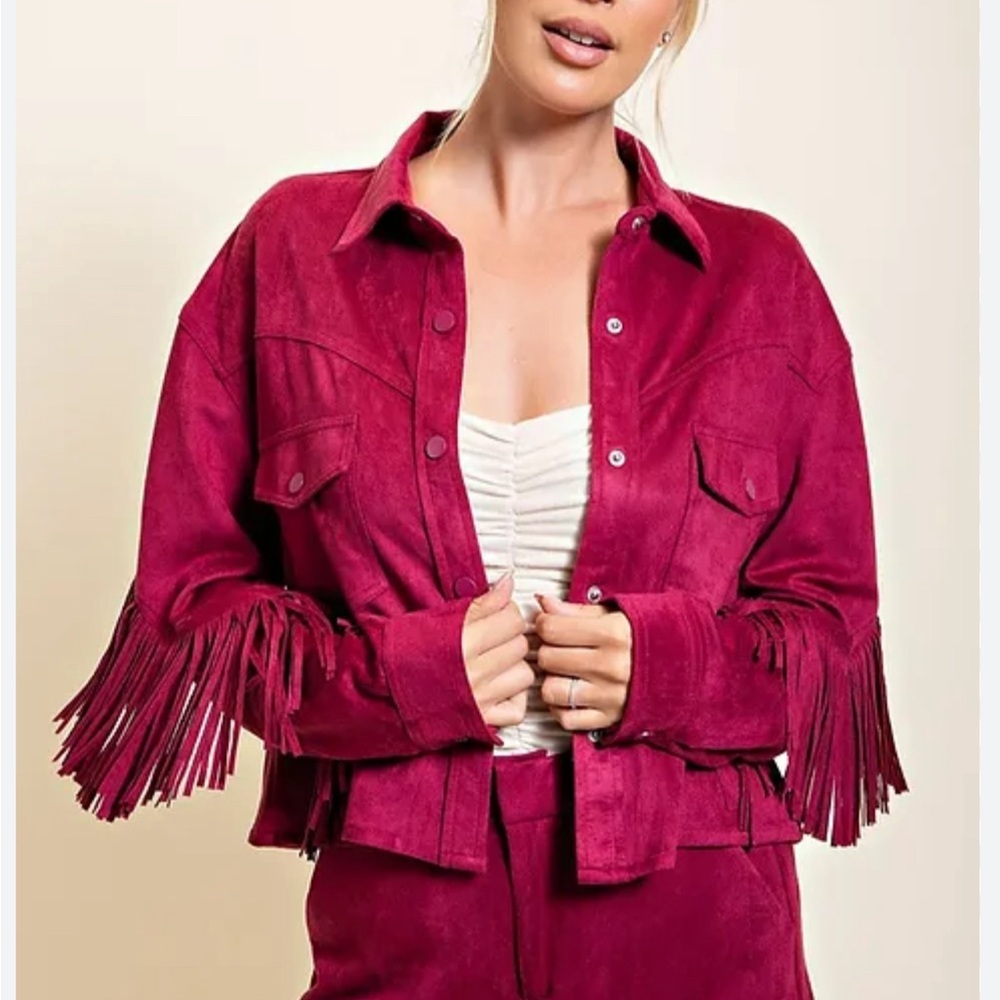 Blank NYC Free People collab fringe jacket size M and L